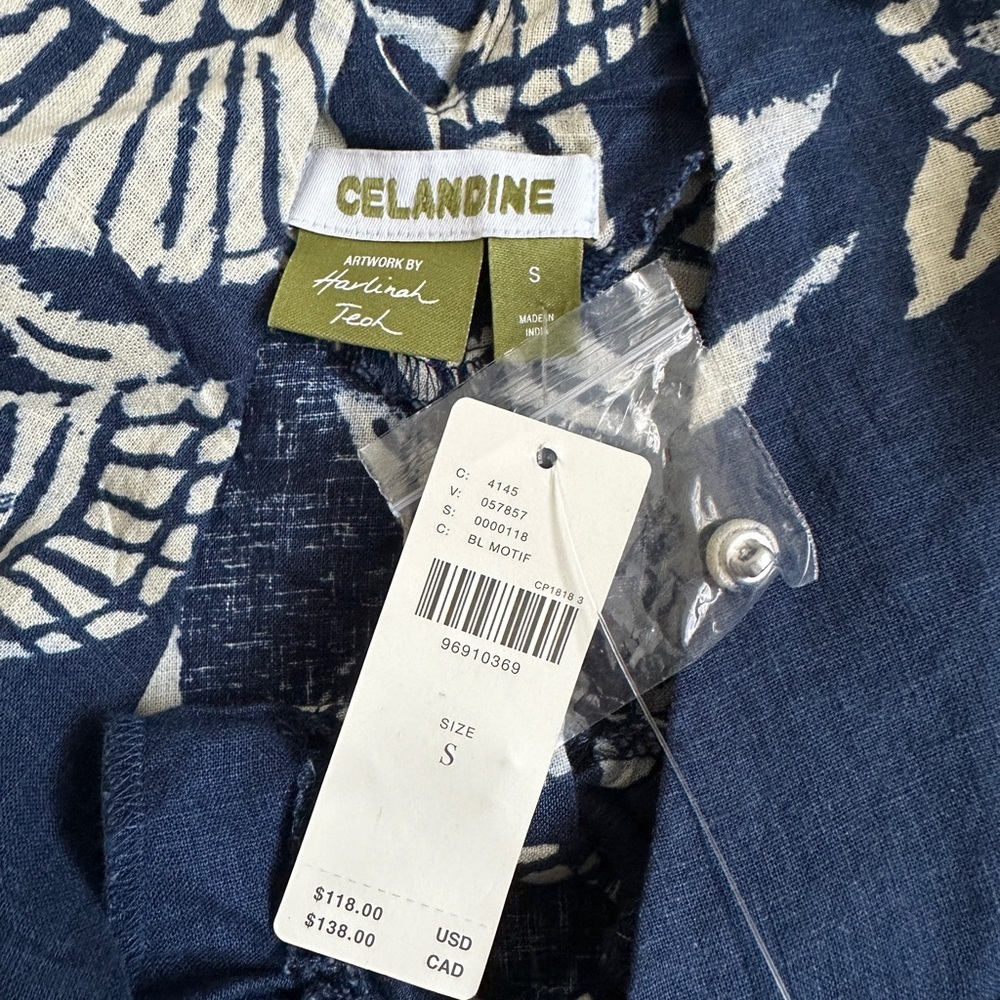NWT By Anthropologie x Harlinah Teoh Size Small Plunge Linen Maxi Dress - Picture 8 of 8
